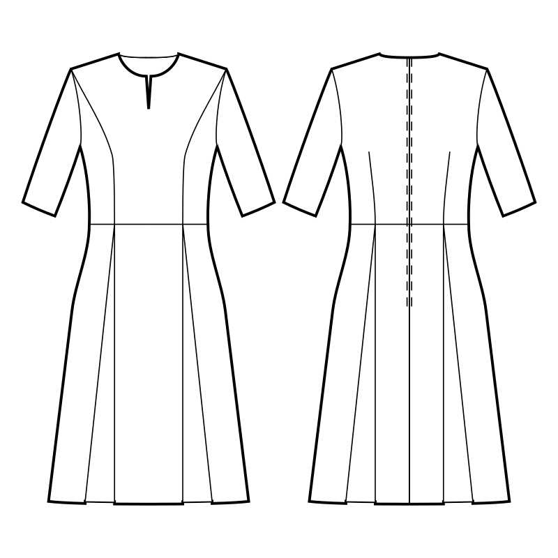 Princess seam knit dress pattern