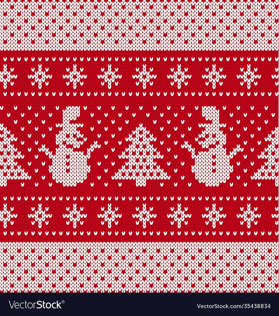 Knitted snowman pattern