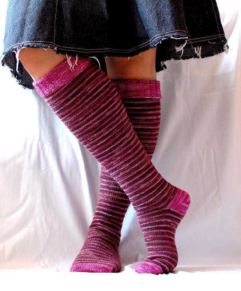 Knit knee socks pattern