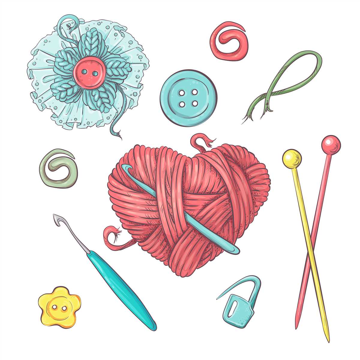 Knitting kits with pattern and yarn