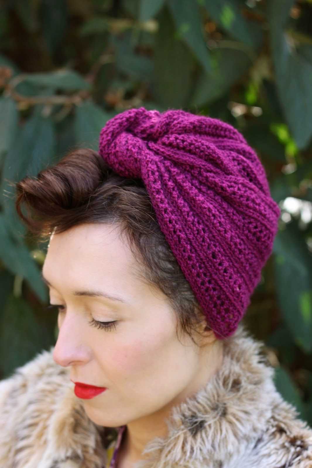 Knitted turban pattern free