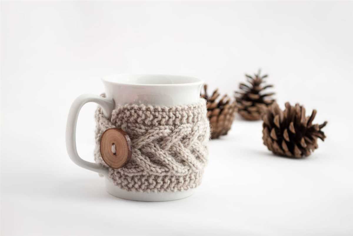 Knitted mug cozy pattern