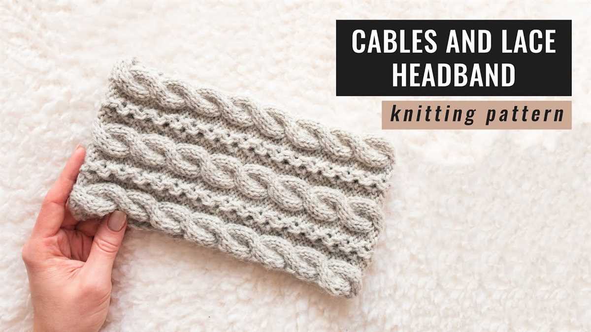 Easy cable knit headband pattern