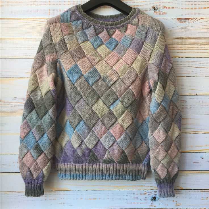 Entrelac knitting patterns sweater