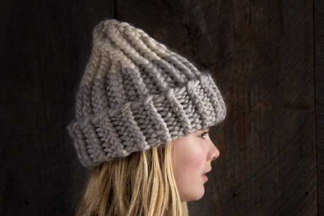 Twisted rib knit hat pattern