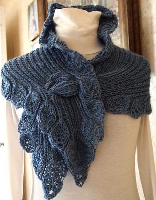 Lace scarf pattern knitting