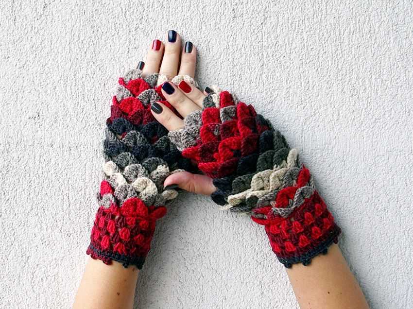 Dragon scale gloves knitting pattern free