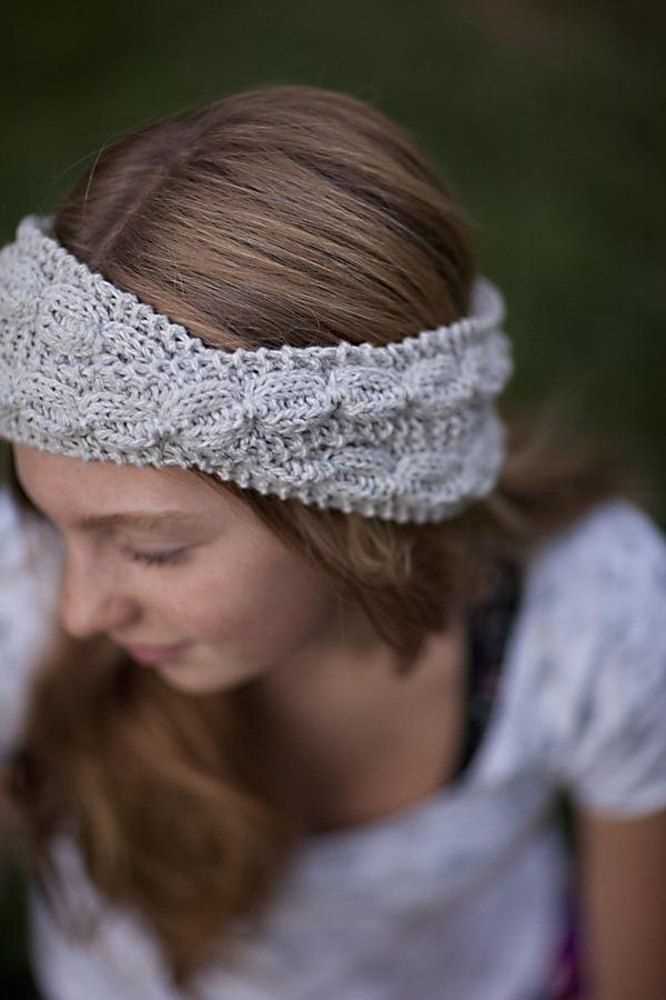 Twisted headband pattern knit