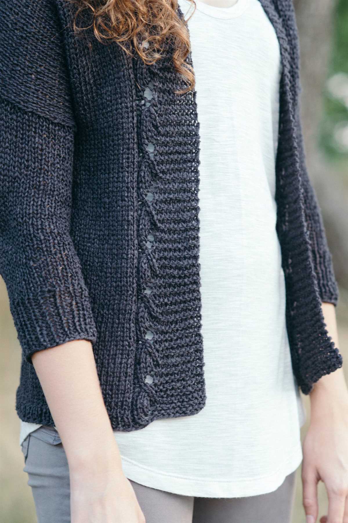 Cardigan pattern knit