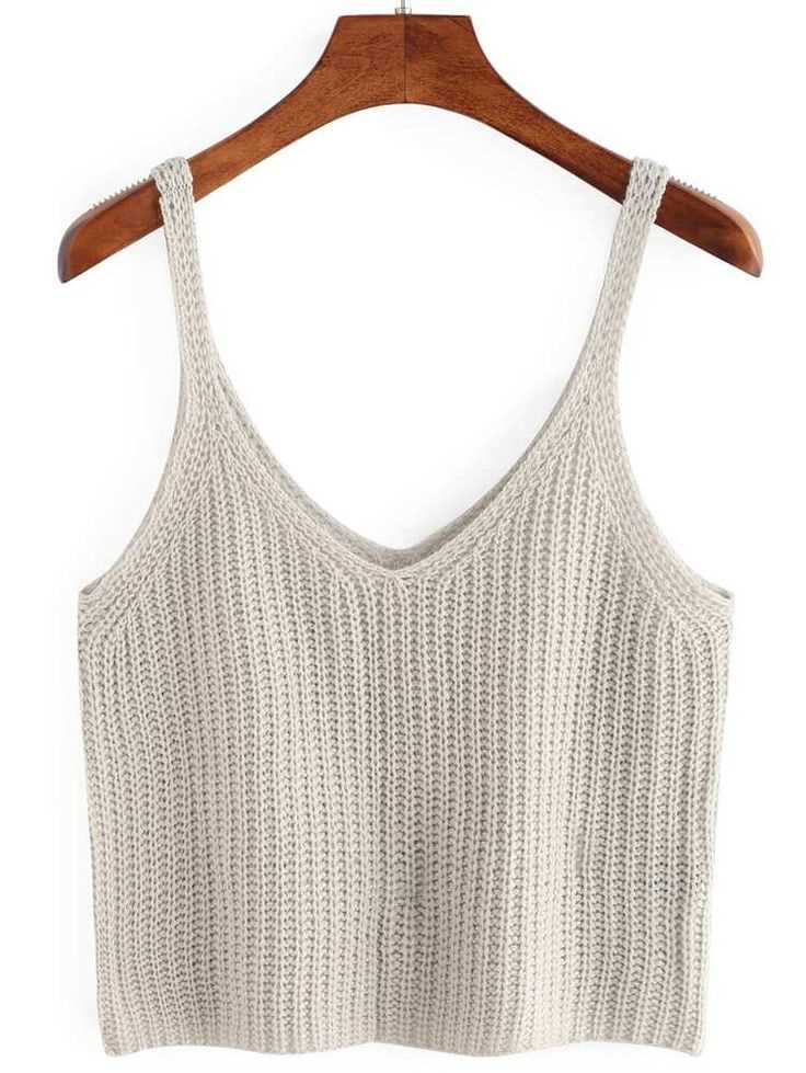 V neck tank top knitting pattern free