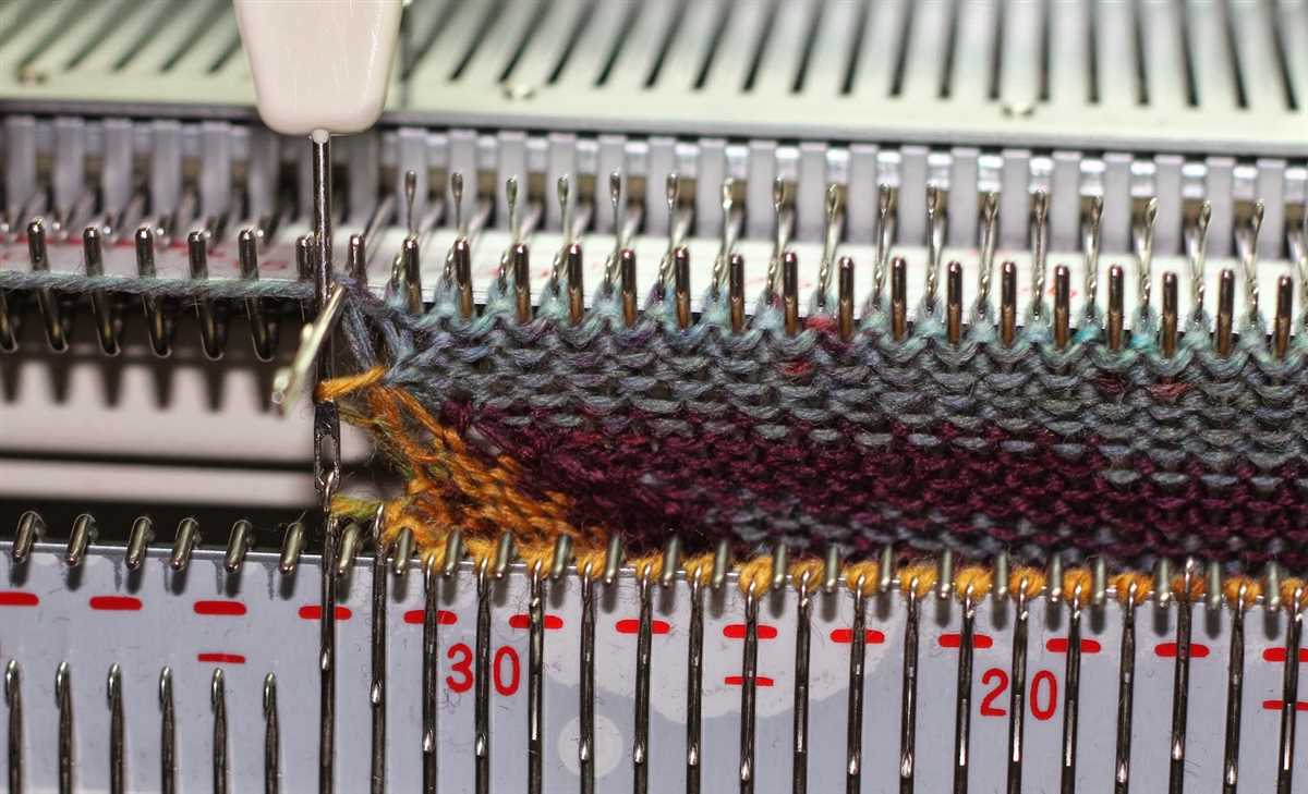 Single bed machine knit sock pattern
