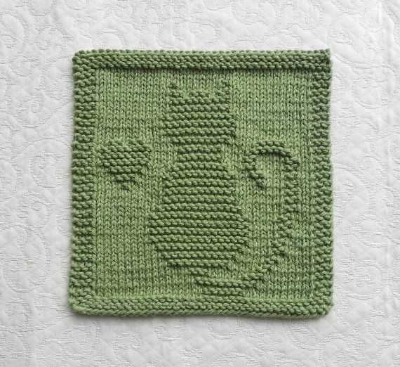 Corner to corner knit dishcloth pattern