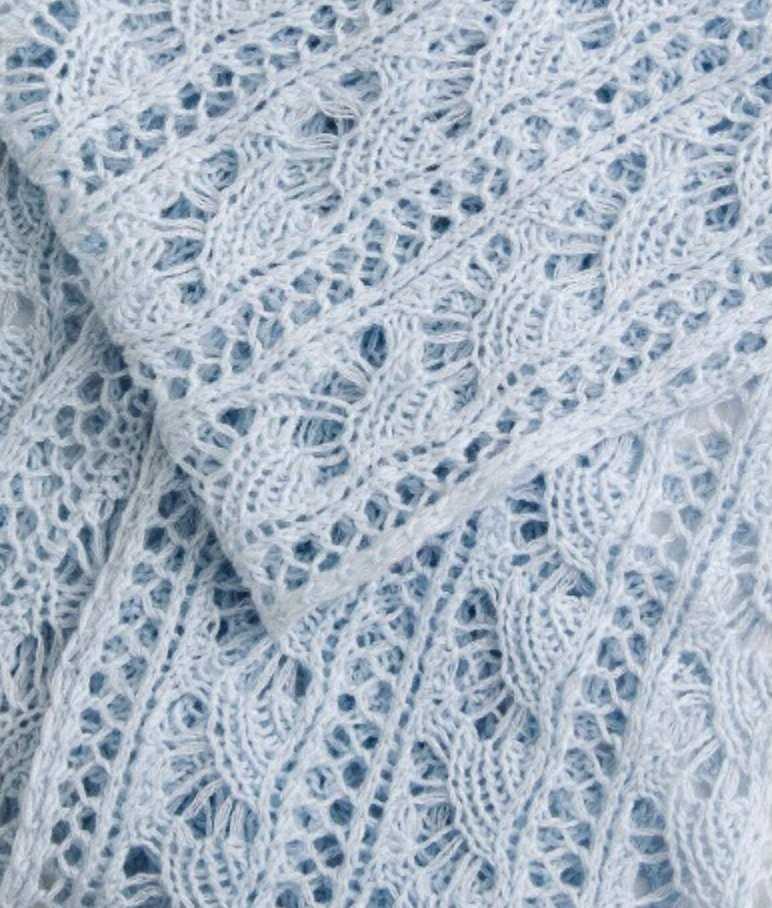 Lace scarf pattern knitting