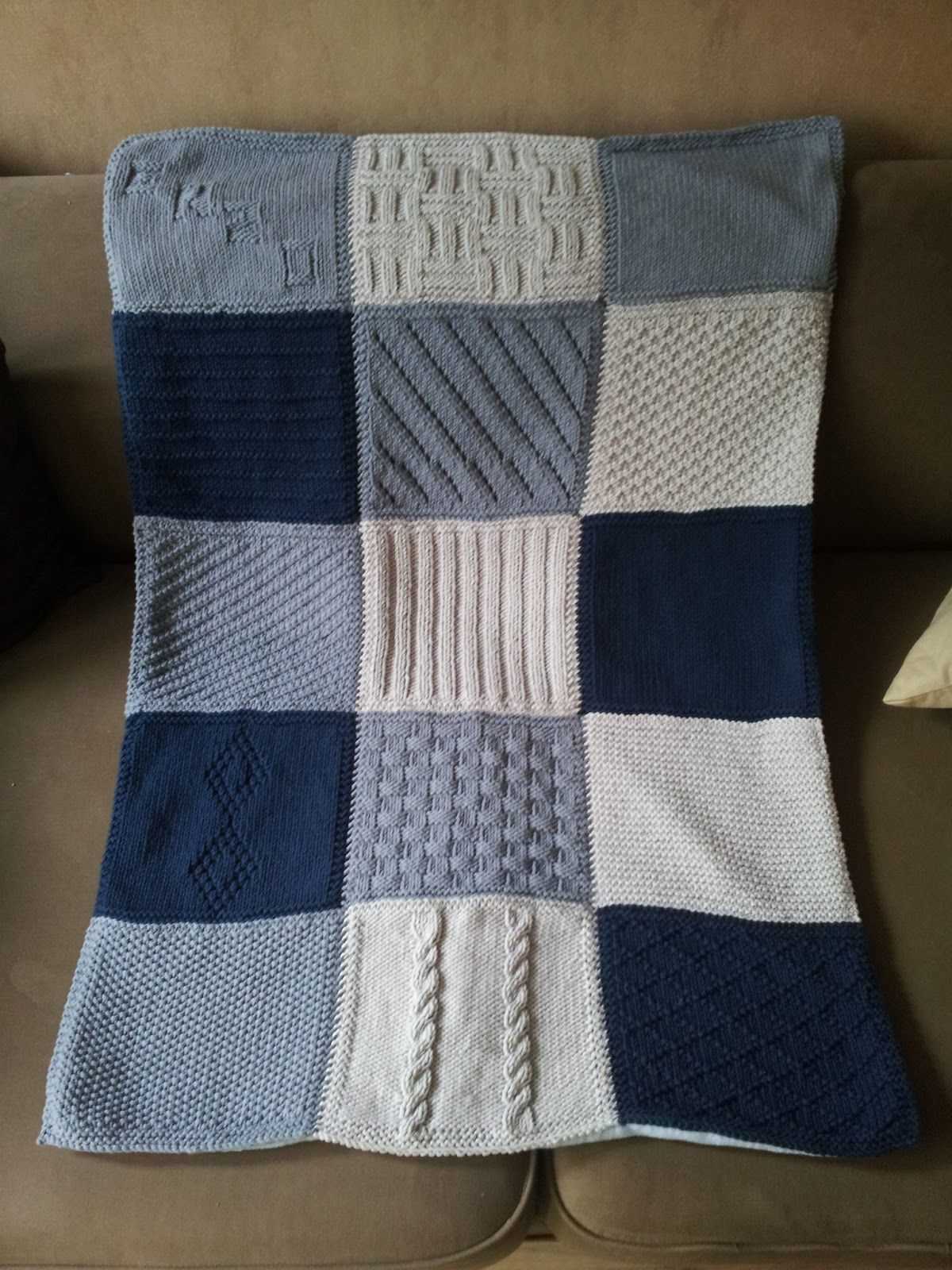 Knitted squares blanket pattern free