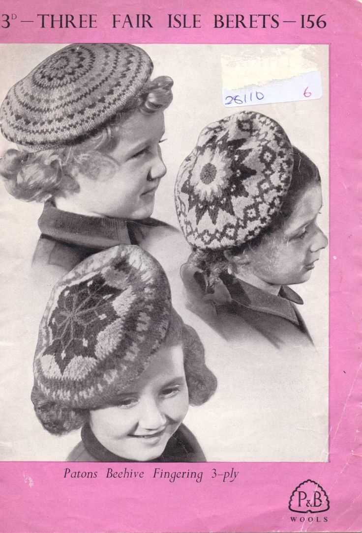 Fair isle beret knitting pattern free