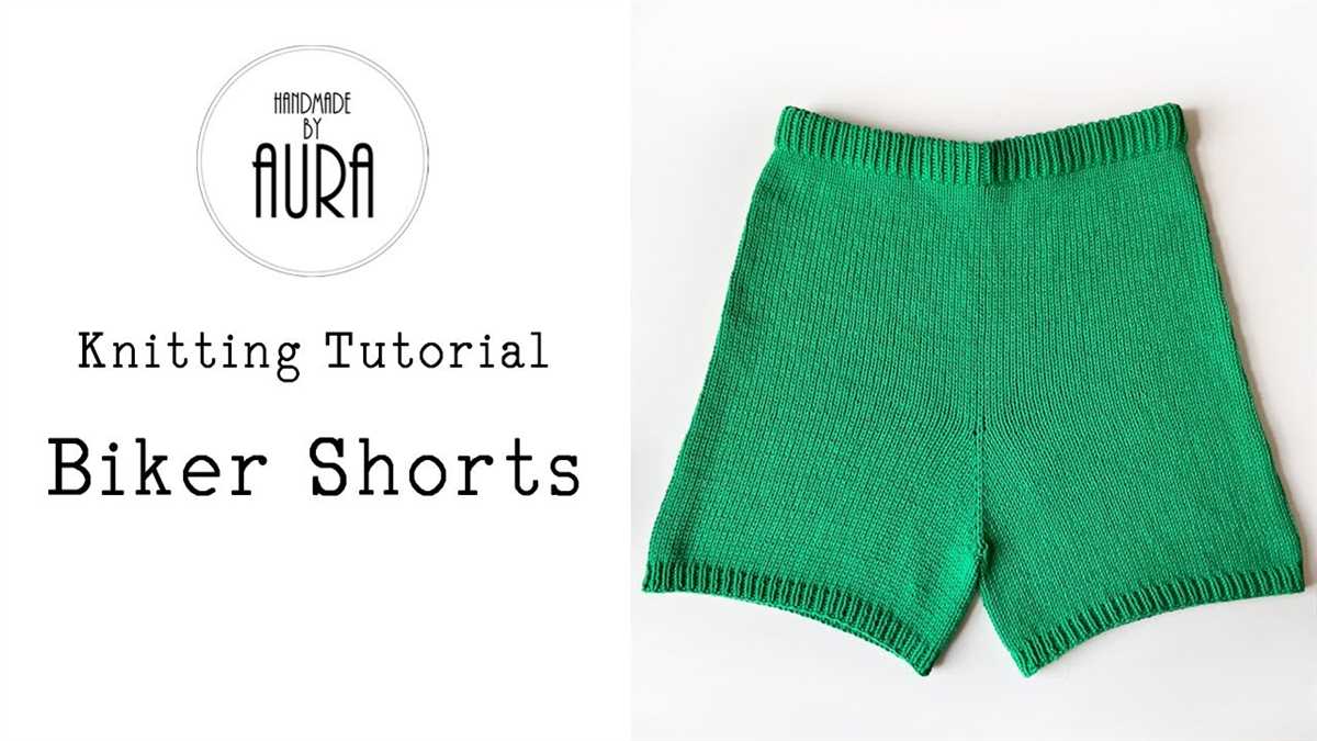 Knitted mens shorts pattern