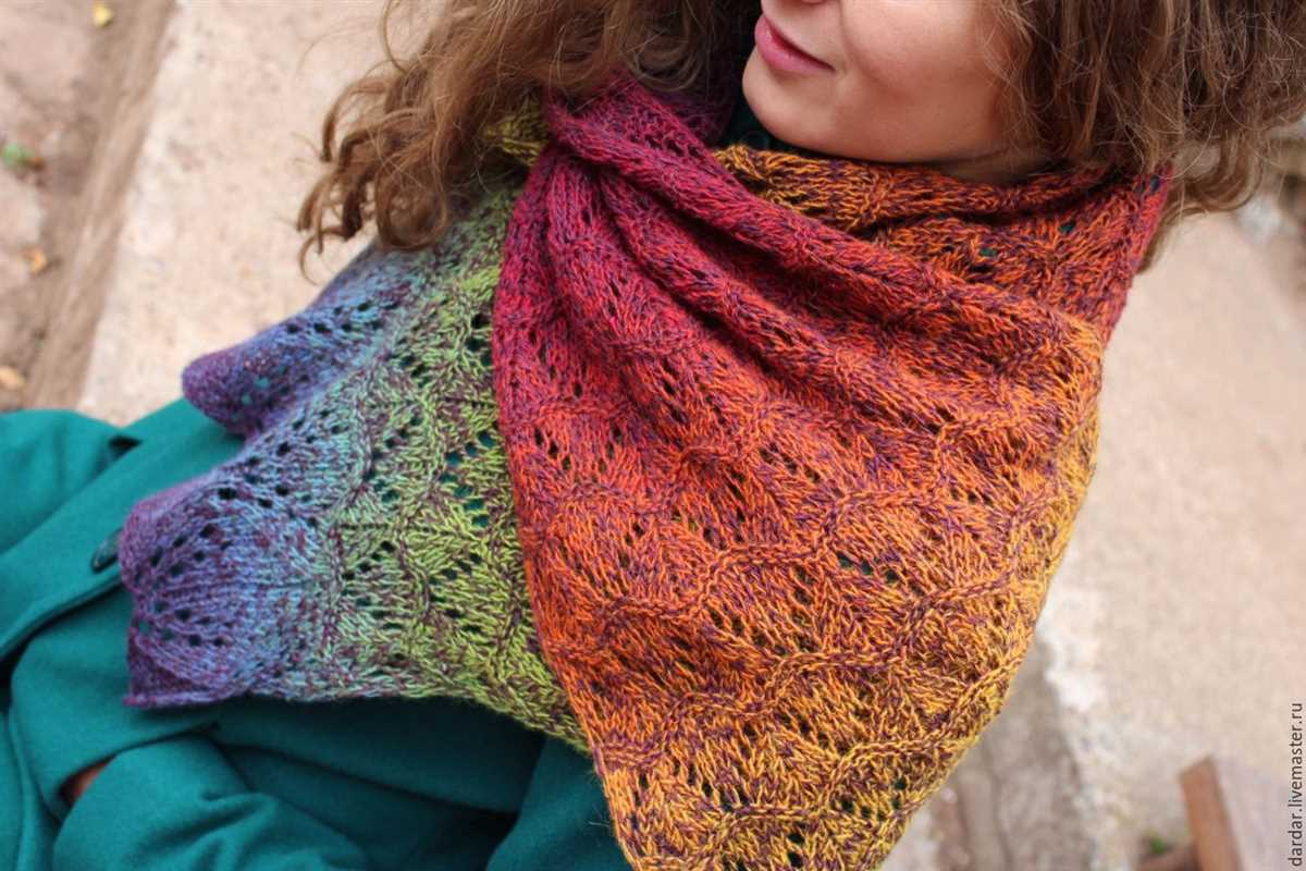 Rainbow scarf knitting pattern