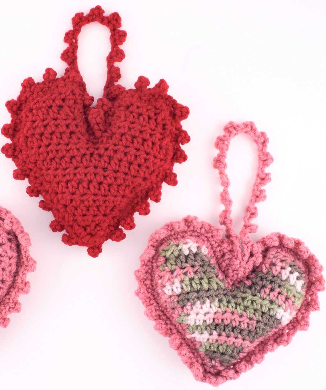 Heart shaped knitted dishcloth pattern
