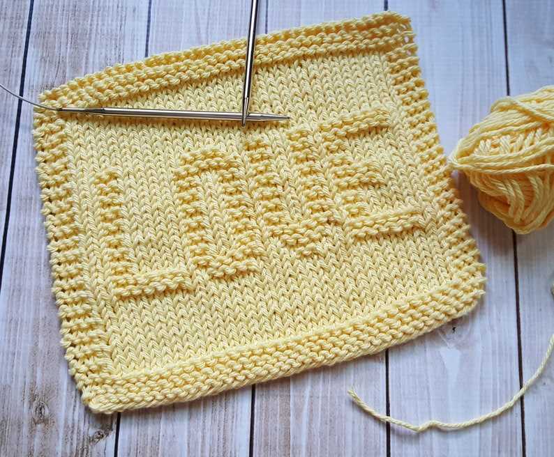 Knit a dishcloth pattern