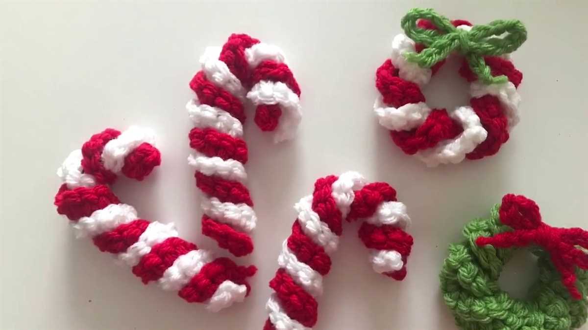 Knit candy cane pattern
