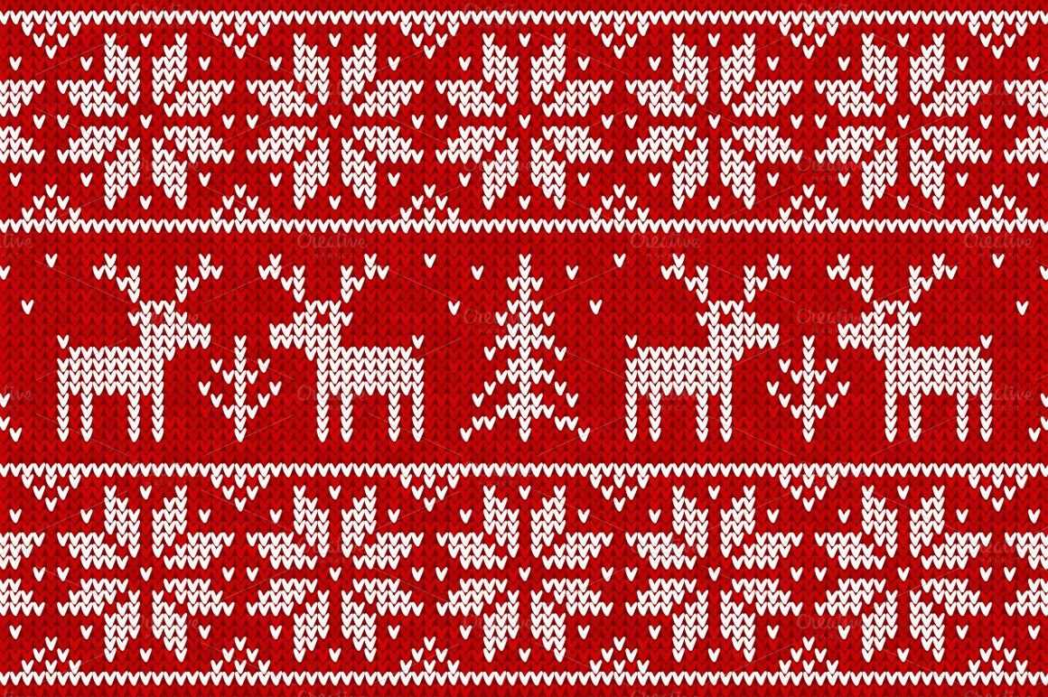 Knit christmas lights pattern