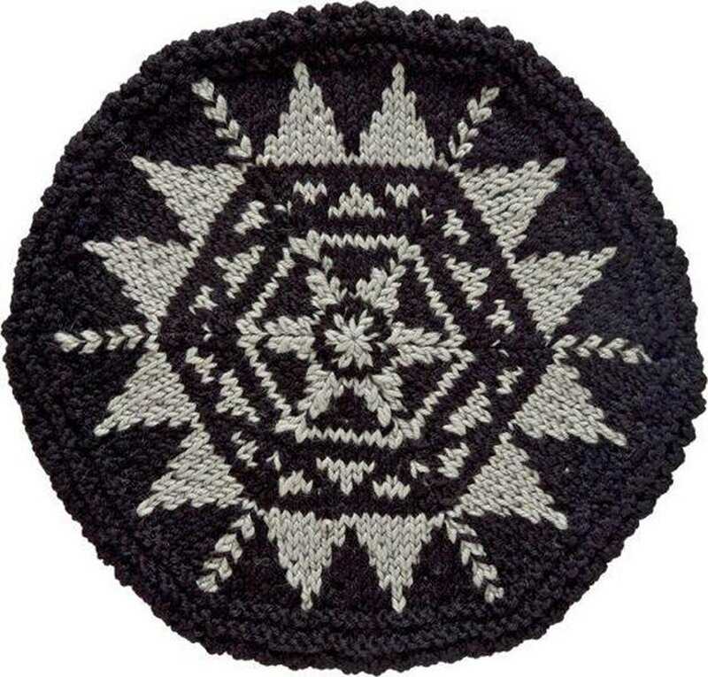 Knit circle pattern