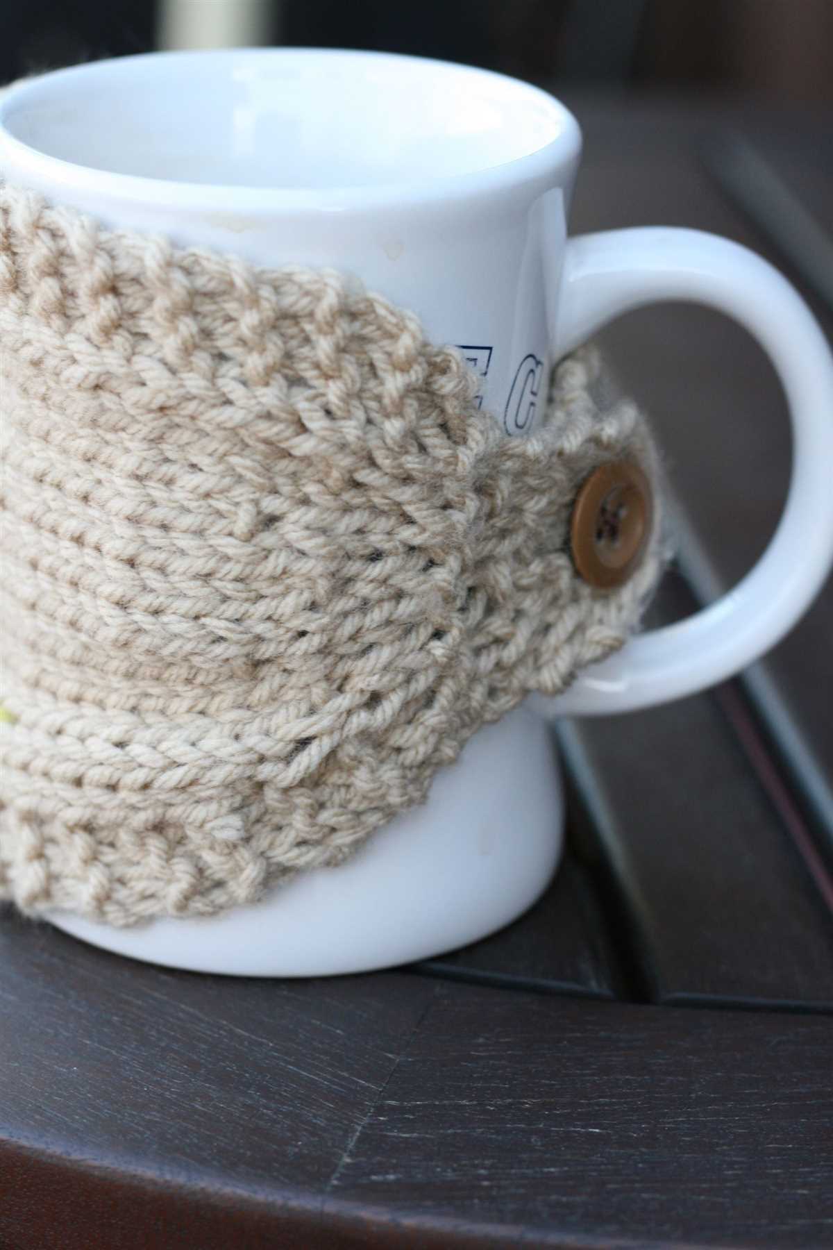 Knit coffee cozy pattern