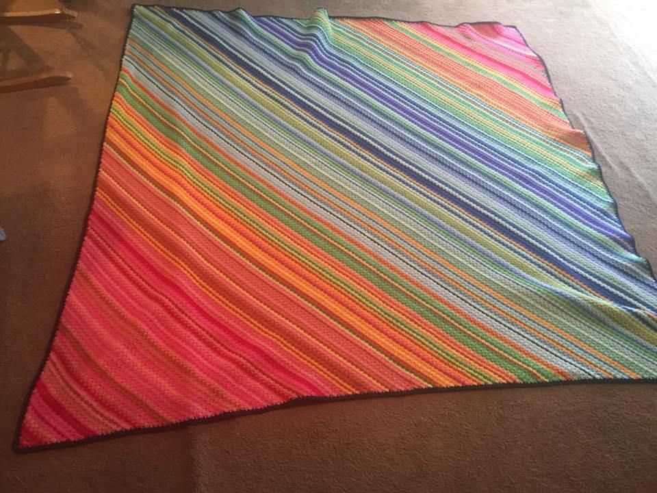 Knit corner to corner blanket pattern