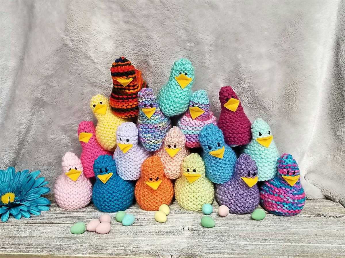 Knit easter chick basket pattern