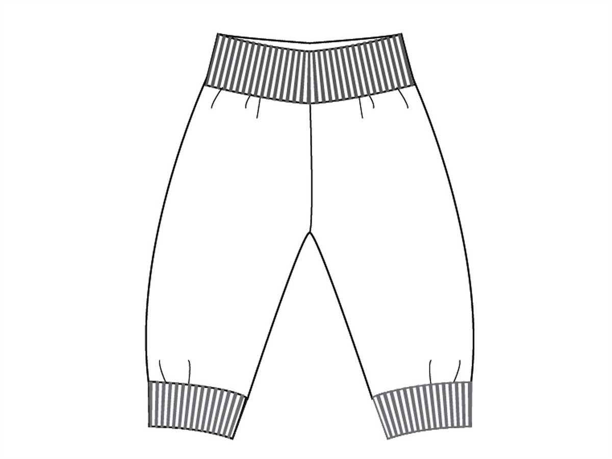 Knit fabric pants pattern