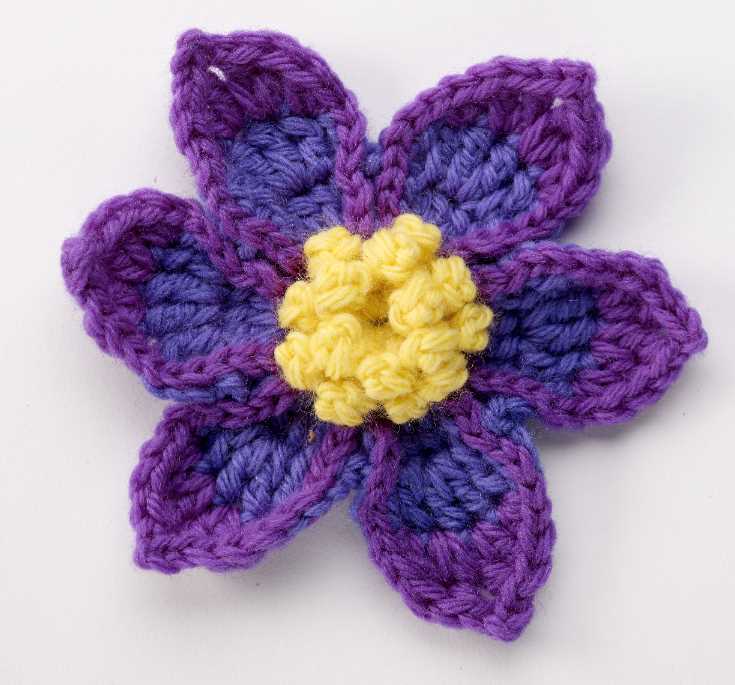 Knit flower pattern free