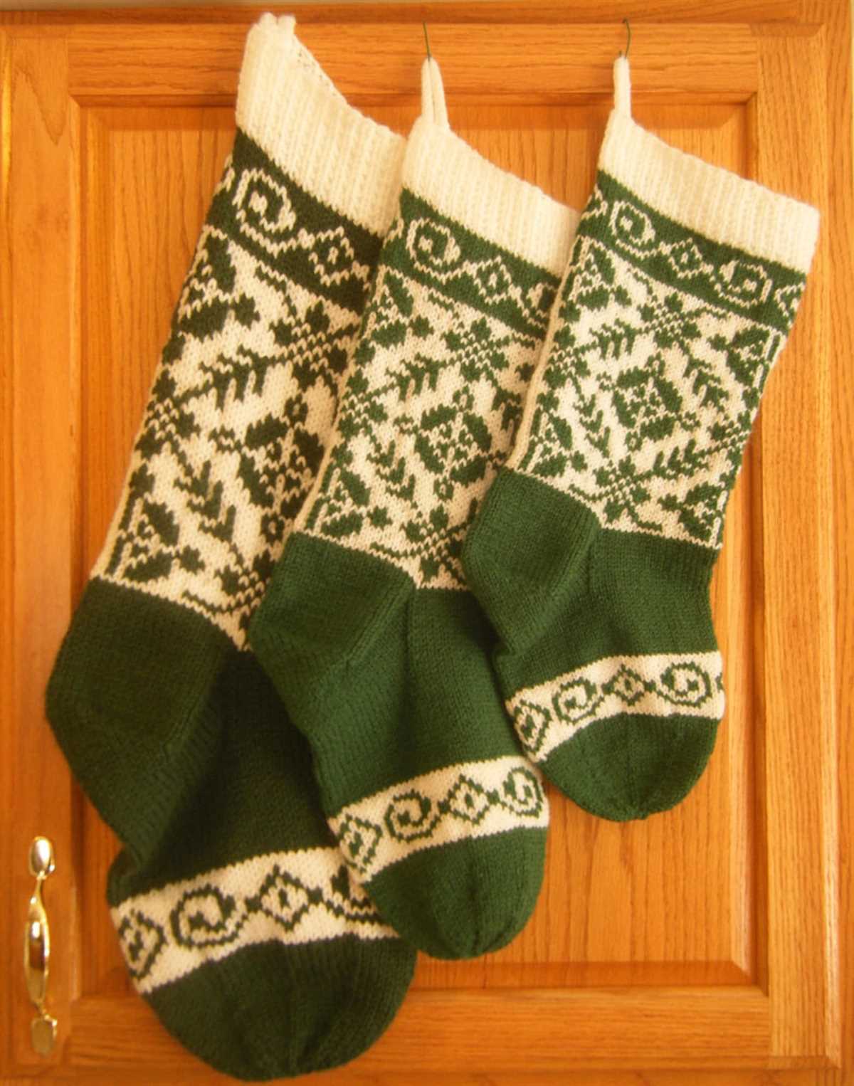 Knit pattern christmas stocking