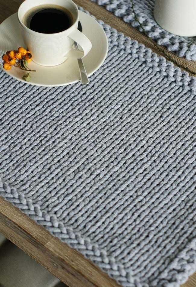 Knit placemats pattern