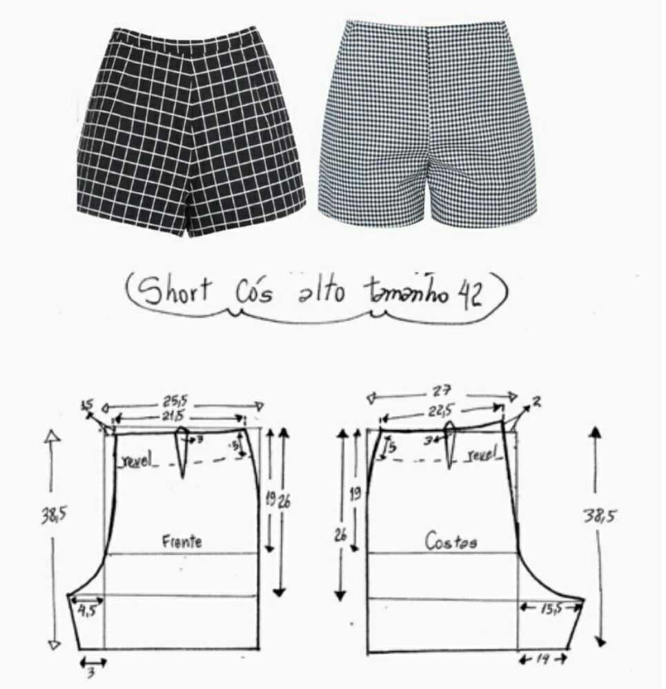 Knit shorts sewing pattern