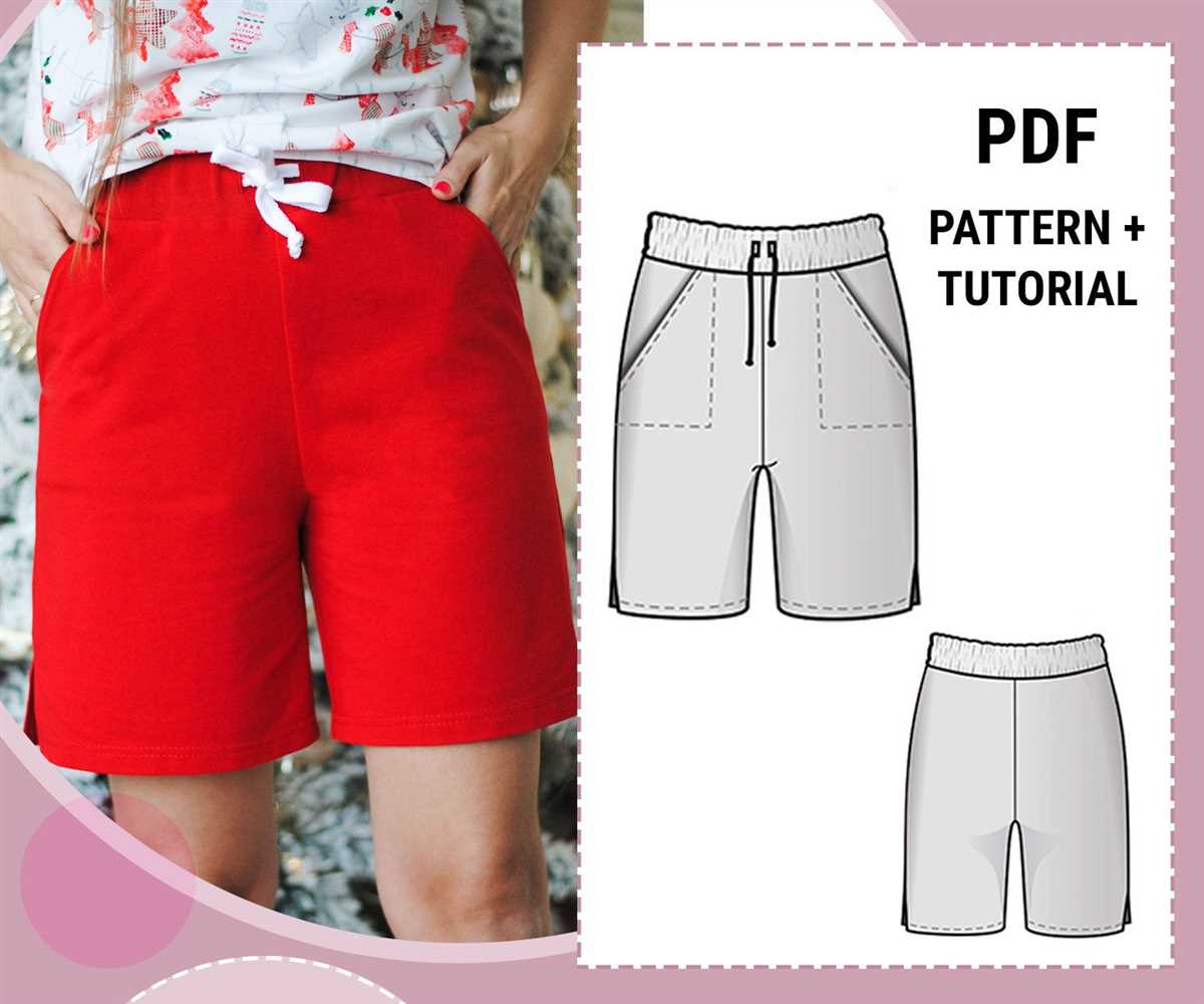 Knit shorts sewing pattern