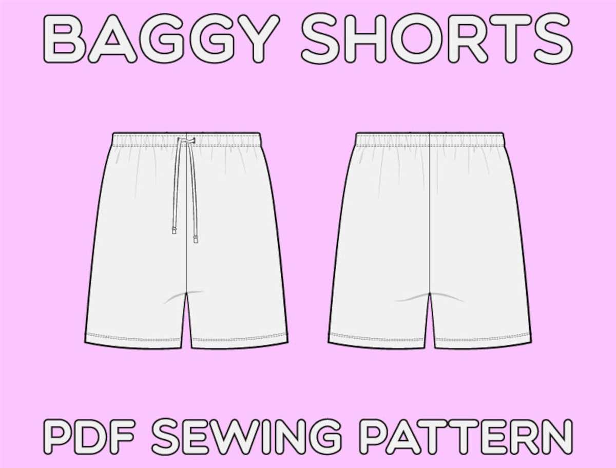 Knit shorts sewing pattern