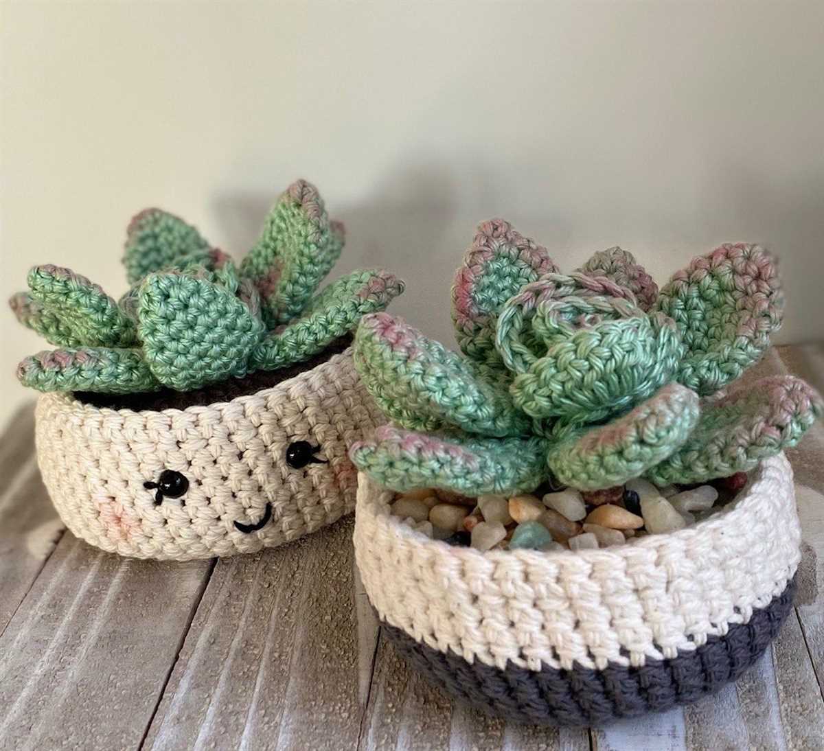 Knit succulent pattern