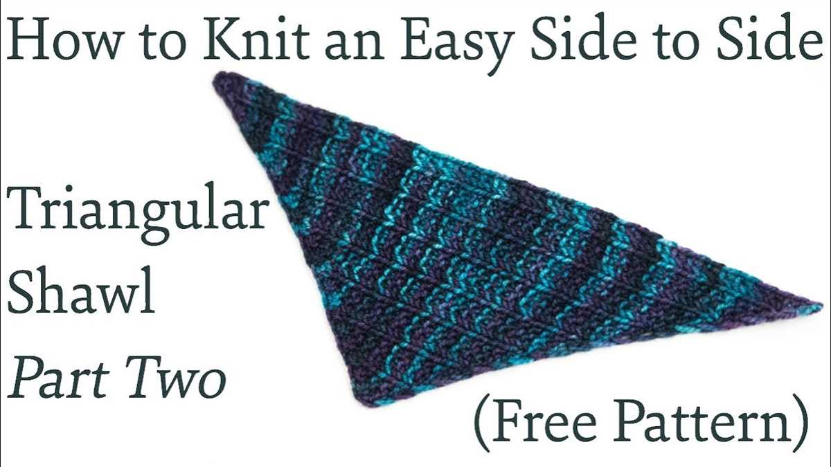 Knit triangle scarf pattern