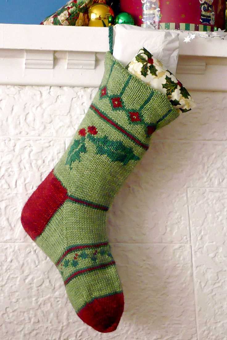 Knit xmas stocking pattern
