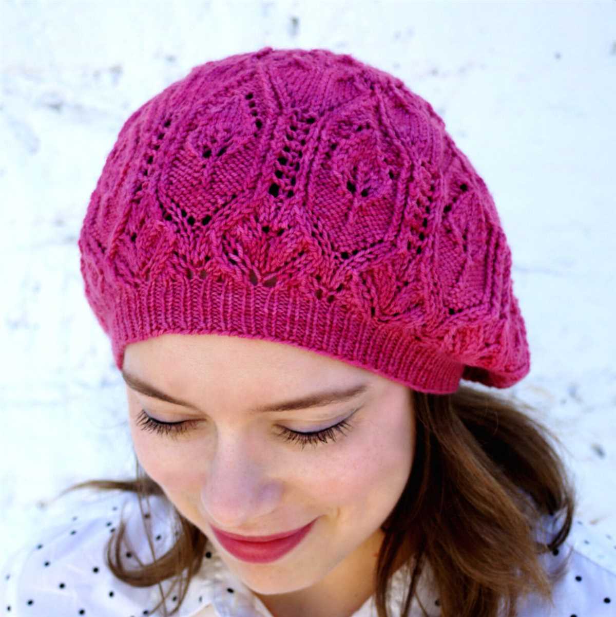 Knit a beret pattern