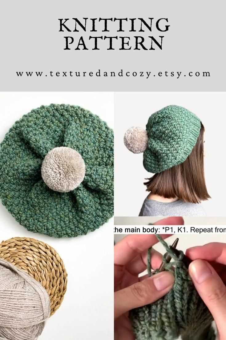 Knit a beret pattern