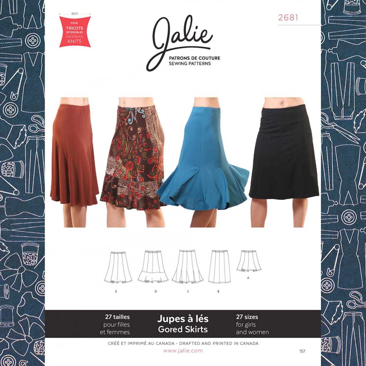 Knit a line skirt pattern