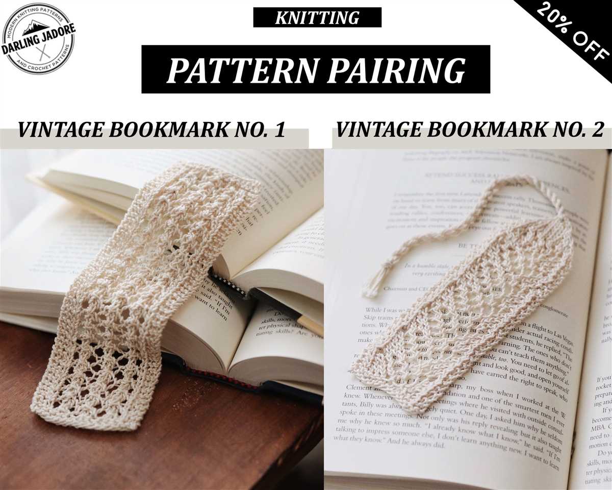 Knit bookmark pattern