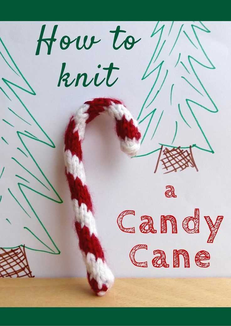 Knit candy cane pattern