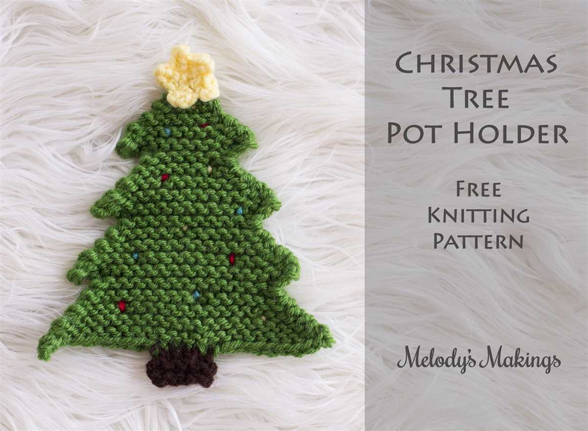 Knit christmas tree pattern