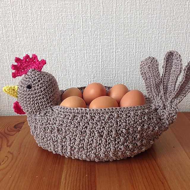 Knit easter chick basket pattern