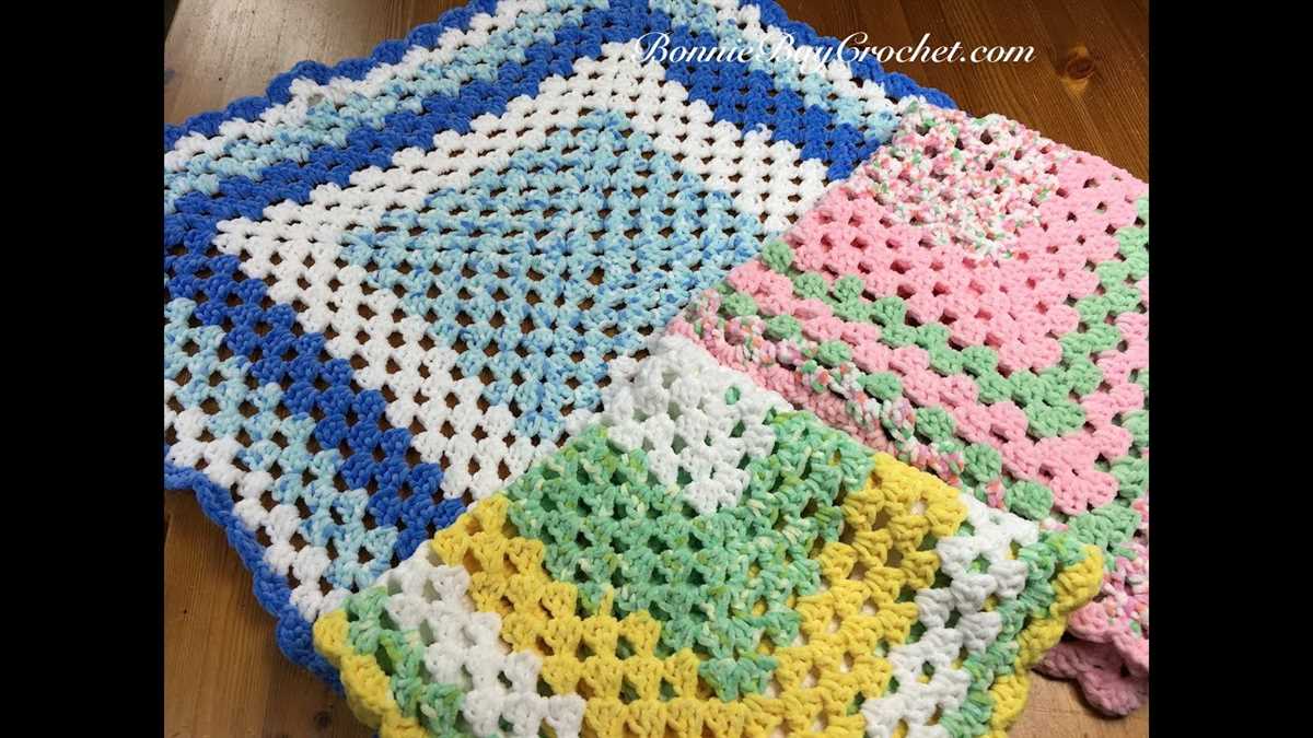 Knit granny square blanket pattern