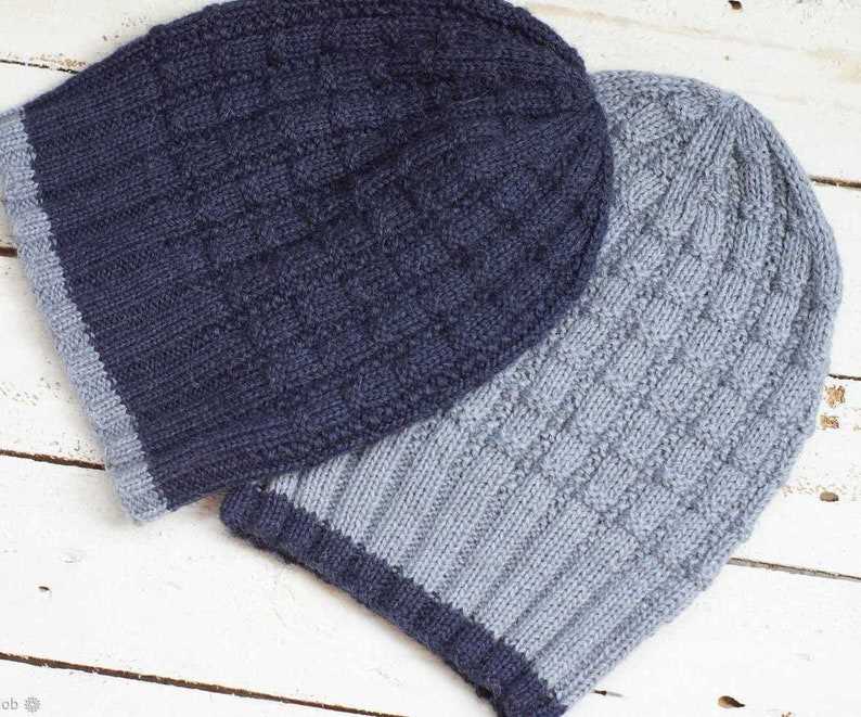 Knit hat pattern men
