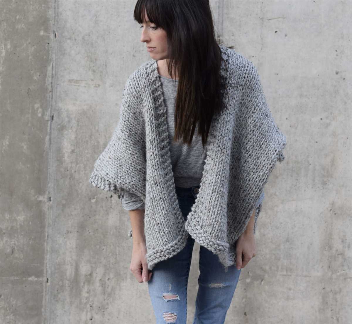Knit kimono pattern