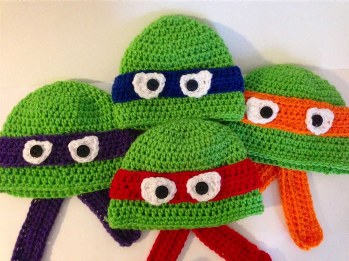 Knit ninja turtle hat pattern
